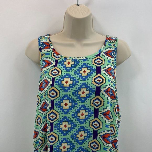 Everly Geometric Sleeveless Blouse Top Mint Green Women's Size S NWT - Picture 2 of 8